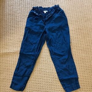 Whistles linen Navy Ankle Pants